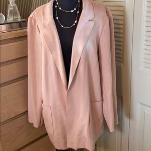 Faux suede open front blazer XL Charter Club